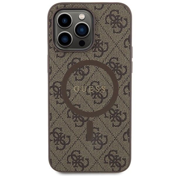 Kryt Original Faceplate Case Guess Guhmp14Lg4Gfrw iPhone 14 Pro (s MagSafe / 4G Ring Classic Logo / Brown)