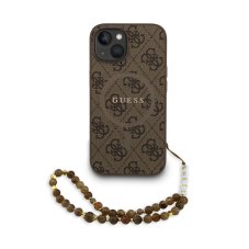 Guess PU Leather 4G Colored Ring pánt MagSafe tok iPhone 15-hez barna barna Guess PU Leather 4G Colored Ring pánt MagSafe tok iPhone 15-hez barna barna