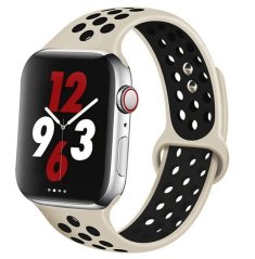 Remienok pre Apple Watch (38/40/41mm) Sport, antique white-black (veľkosť S)