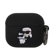 Karl Lagerfeld 3D Logo NFT Karl and Choupette silikónové púzdro pre AirPods 3 Black Karl Lagerfeld 3D Logo NFT Karl and Choupette silikónové púzdro pre AirPods 3 Black