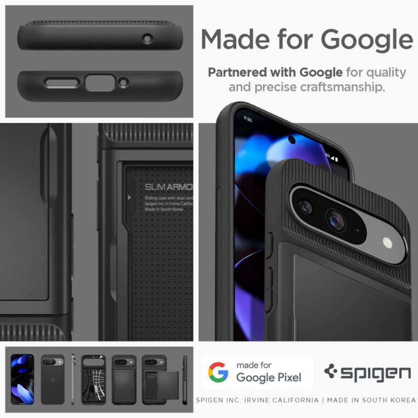 Kryt Spigen Slim Armor Cs Google Pixel 9 / 9 Pro Black