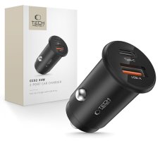 Tech-Protect Cc02 2portová nabíječka do auta PD 35W / QC3.0 černá Tech-Protect Cc02 2portová nabíječka do auta PD 35W / QC3.0 černá