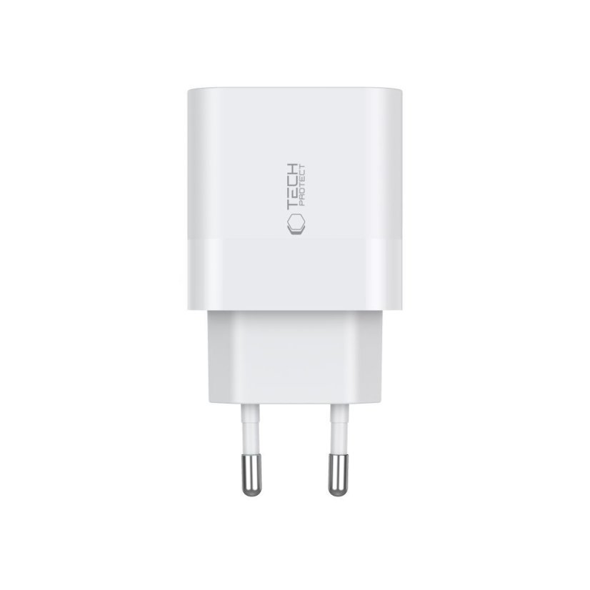 Nabíjačka do siete Tech-Protect C20W 2-Port Network Charger PD 20W White