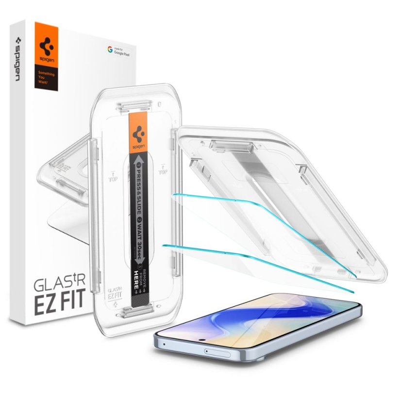 2 darabos csomag, Spigen Glas.Tr "Ez Fit" 2-Pack védőüveg Google Pixel 9 / 9 Pro / 10 / 10 Pro átlátszó