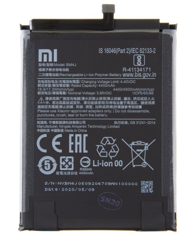 BM4J Xiaomi eredeti akkumulátor 4500mAh (Service Pack - eredeti pótalkatrész)