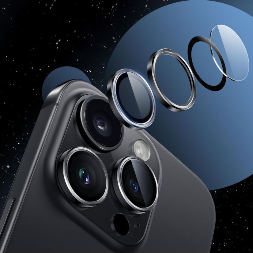 Ochranné sklo zadnej kamery Ochranné sklo zadnej kamery Hofi Camring Pro+ iPhone 16 Pro / 16 Pro Max / 17 Pro / Max Black