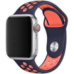 Remienok pre Apple Watch (38/40/41mm) Sport, blue black-mango (veľkosť L)