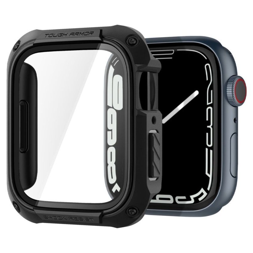 Ochranné sklo Spigen Tough Armor Apple Watch 7 / 8 / 9 (45 mm) Black