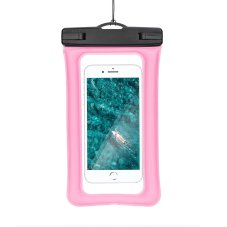 Vodeodolné púzdro Waterproof Bag Mobile Phone With Plastic Closing Airbag Pink