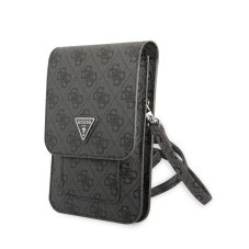 Guess PU 4G Triangle logós telefon táska Black