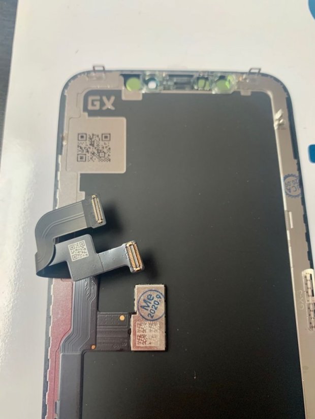 Fekete OLED kijelző + érintőképernyős üveg Apple iPhone XS Max