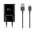 EP-TA200EBE + EP-DR140ABE Samsung 15W cestovná nabíjačka + USB-C dátový kábel Black (Service Pack - originálny diel)