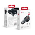 Tok autós töltő autós töltő Forcell F-Energy Carbon USB C + USB A Qc3.0 Pd 3A 38W Cc50-1A1C Black
