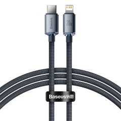 Baseus CAJY000201 Crystal Shine Series dátový kábel USB-C - Lightning 20W 1,2m Black Baseus CAJY000201 Crystal Shine Series dátový kábel USB-C - Lightning 20W 1,2m Black