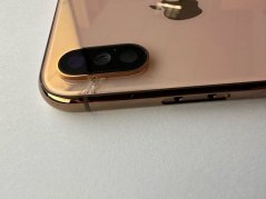 ZĽAVA (rozbitý) - Apple iPhone XS - Zadný housing (Gold)