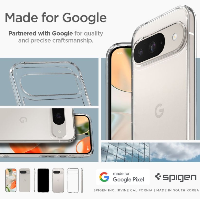 Kryt Spigen Ultra Hybrid Google Pixel 9 / 9 Pro Crystal Clear