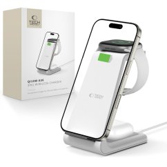 Tech-Protect Qi15W-A36 3v1 Wireless Charger For Apple White