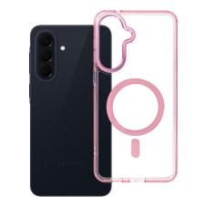 Kryt na Samsung Galaxy A57 Frame Clear Hybrid Mag Cover s MagSafe Powder Pink
