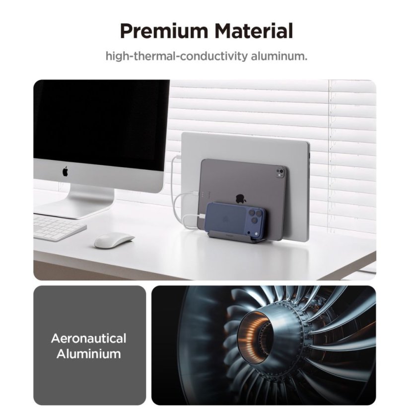 Spigen Ld208S4 Függőleges laptop állvány Space Grey