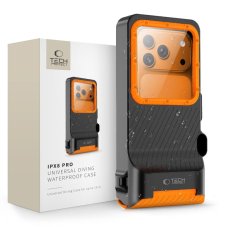 Tech-Protect Ipx8 Pro univerzális búvár vízálló Tok Black/Orange