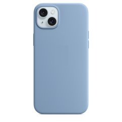 iPhone 15 Silicone Case s MagSafe - Winter Blue design (slabomodrý)