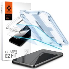 2ks v balení, set ochranných skiel Spigen Glas.Tr ”Ez Fit” 2-Pack Samsung Galaxy S23 Clear
