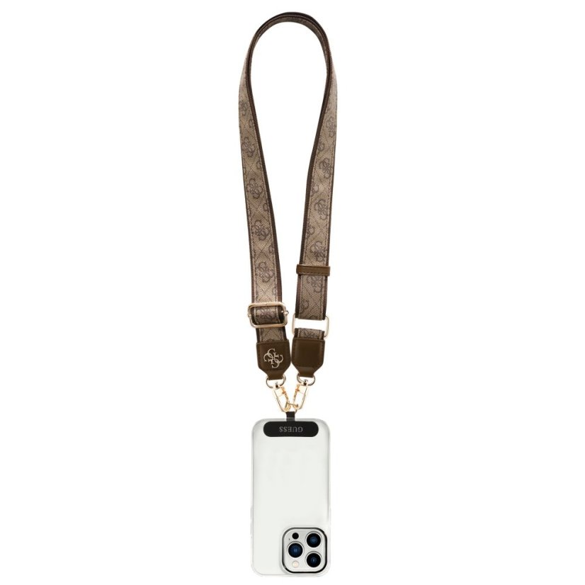 Guess Crossbody Strap PU 4G fém logó barna
