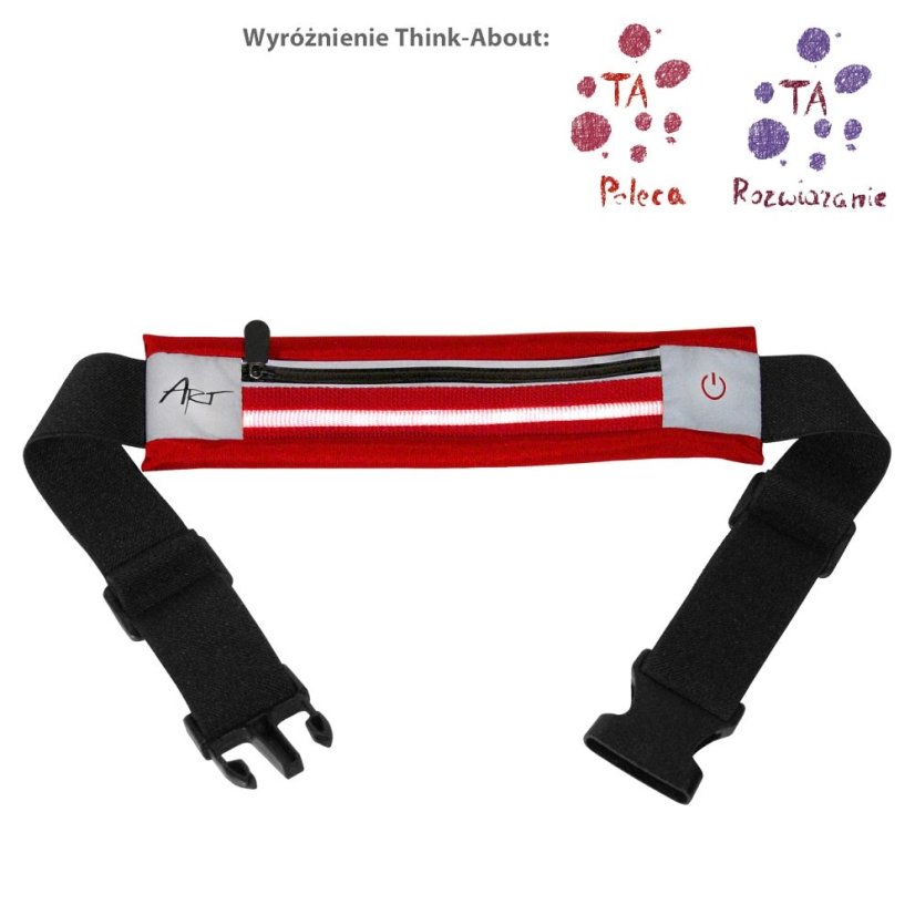 Tok Art Sport Belt With Case And Light Aps-01R Red