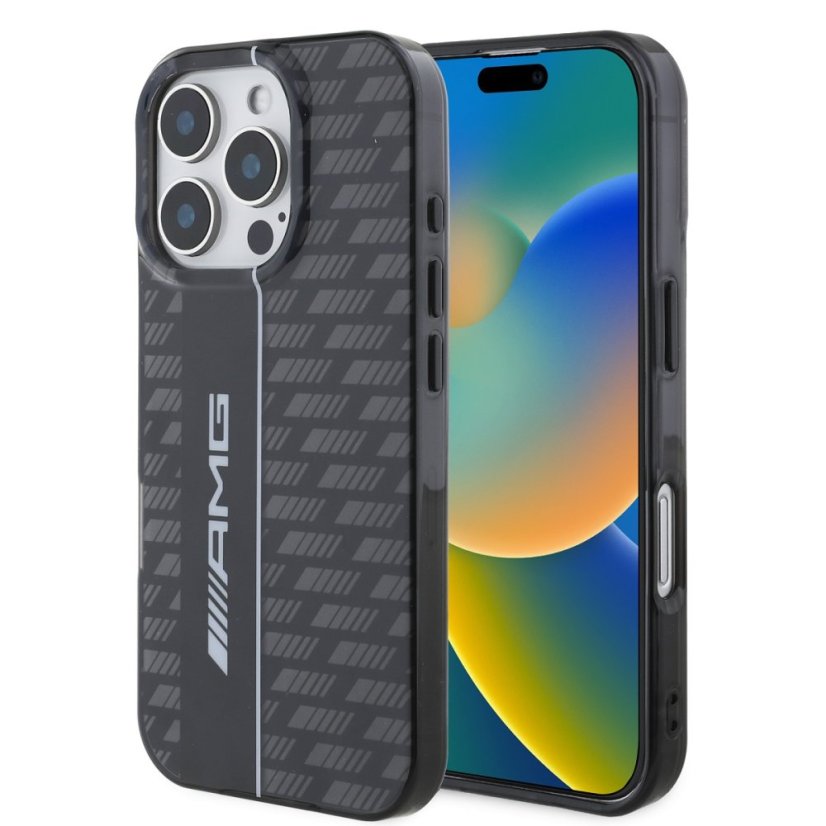 AMG Carbon Pattern zadný kryt pre iPhone 16 Pro Max Black