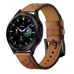 Remienok Tech-Protect Leather Samsung Galaxy Watch 4 / 5 / 5 Pro / 6 / 7 / FE Brown