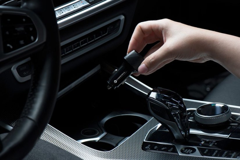 Tok Nabíjačka auta Car Charger Forcell F-Energy Carbon USB A Qc3.0 Pd 3A 38W With Cable USB C Cc50-1Ac Black