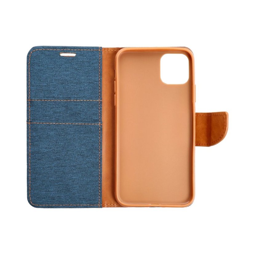 Kryt Canvas Book Case Xiaomi Redmi Note 12 5G Navy Blue