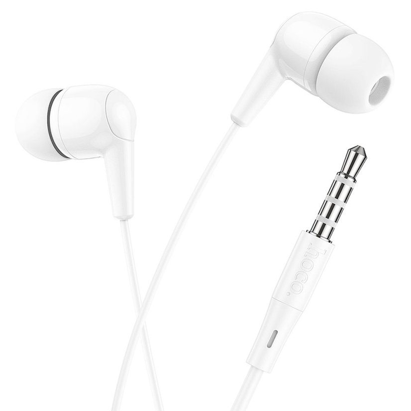 Fejhallgató vezeték fülhallgató csatlakozó 3,5 mm Hoco M97 White