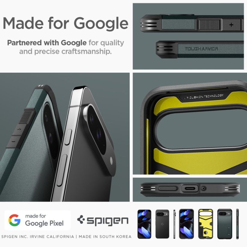 Kryt Spigen Tough Armor Google Pixel 9 / 9 Pro Abyss Green