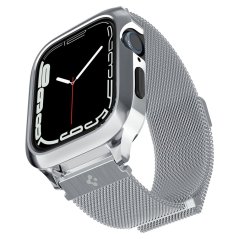 Kryt Spigen Metal Fit ”Pro” Apple Watch 4 / 5 / 6 / 7 / 8 / 9 / SE (44 / 45 mm) Silver