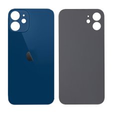 Apple iPhone 12 Mini - zadní sklo krytu se zvětšeným otvorem na kameru (Blue)