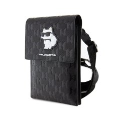 Karl Lagerfeld Saffiano Monogram Choupette NFT telefon táska Black