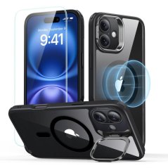Kryt ESR Classic Hybrid Kickstand Halolock Magsafe & Tempered Glass iPhone 16 Plus Clear/Black Kryt ESR Classic Hybrid Kickstand Halolock Magsafe & Tempered Glass iPhone 16 Plus Clear/Black