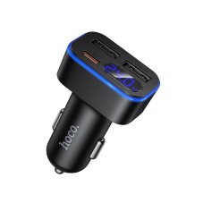 Nabíjačka auta Car Charger Hoco With LCD 2Xusb A + 1Xusb C Pd Qc3.0 42W Z63A Black