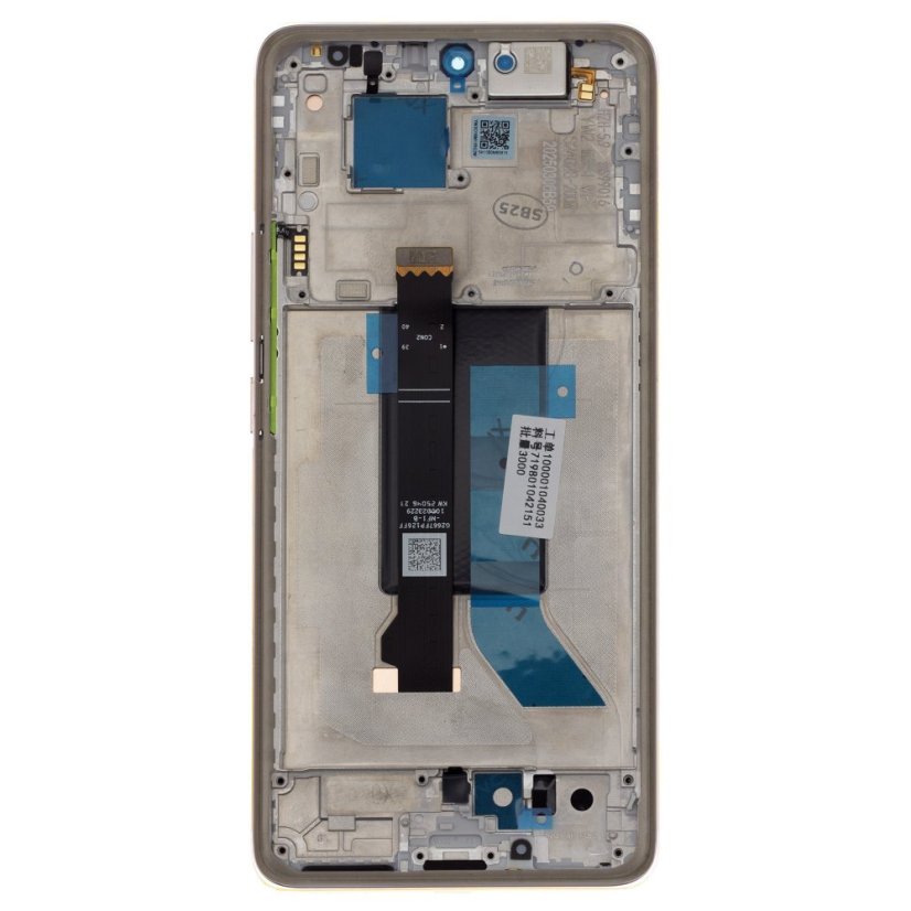 Kijelző kerettel Xiaomi Redmi Note 14 Pro 5G Golden (Service Pack - eredeti pótalkatrész)