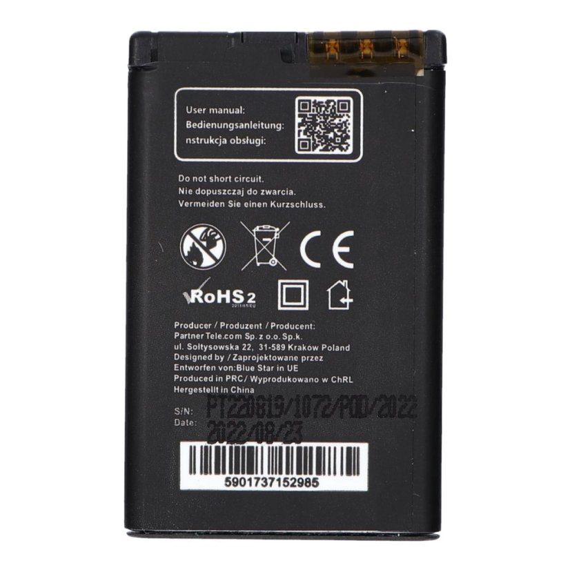 Akkumulátor Battery Nokia 5220 Xm / 5630 Xm / 6303 / 6730 / 3720 / C3 / C5-00 /C6-01 1200 mAh Blue Star Premium