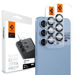 Ochranné sklo zadnej kamery 2ks v balení, set ochranných skiel zadnej kamery Spigen Optik Pro Glas.Tr ”Ez Fit” Camera Protector 2-Pack Samsung Galaxy S25 Black