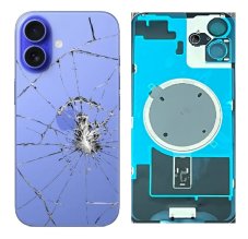 Apple iPhone 16 Plus - Náhradné zadné sklo housingu so sklíčkom kamery a MagSafe (Ultramarine - Blue)