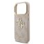 Guess PU Leather 4G Metal Logo Gold Frame zadný kryt pre iPhone 17 Pro Pink