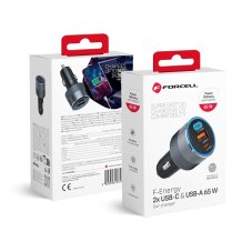 Nabíjačka auta Car Charger Forcell F-Energy Alu 2 X USB C + USB A Qc4.0 Pd Sfc2.0 4,5A 65W Gray Nabíjačka auta Car Charger Forcell F-Energy Alu 2 X USB C + USB A Qc4.0 Pd Sfc2.0 4,5A 65W Gray