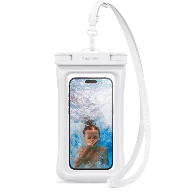 Vodeodolné púzdro Spigen A610 Universal Waterproof Float Case White