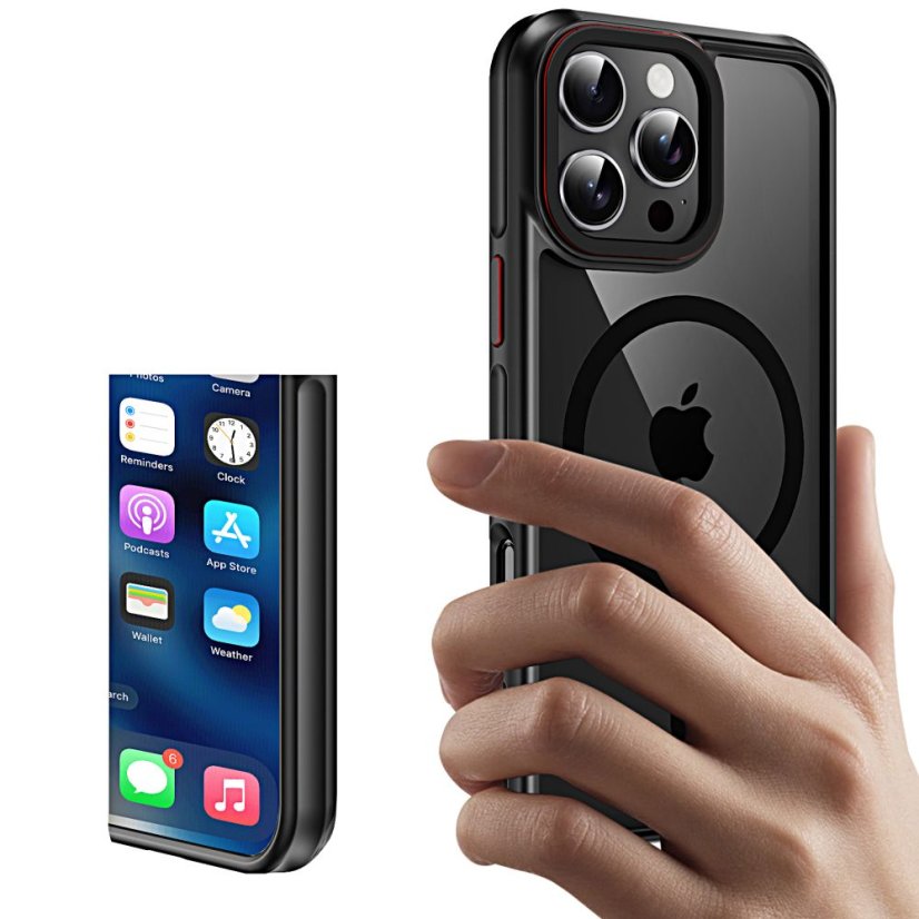 Kryt Tech-Protect Maghybrid Magsafe iPhone 16 Pro Black/Red