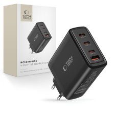 Nabíjačka do siete Tech-Protect Nc100W-Gan 4-Port Network Charger PD 100W / QC3.0 Black