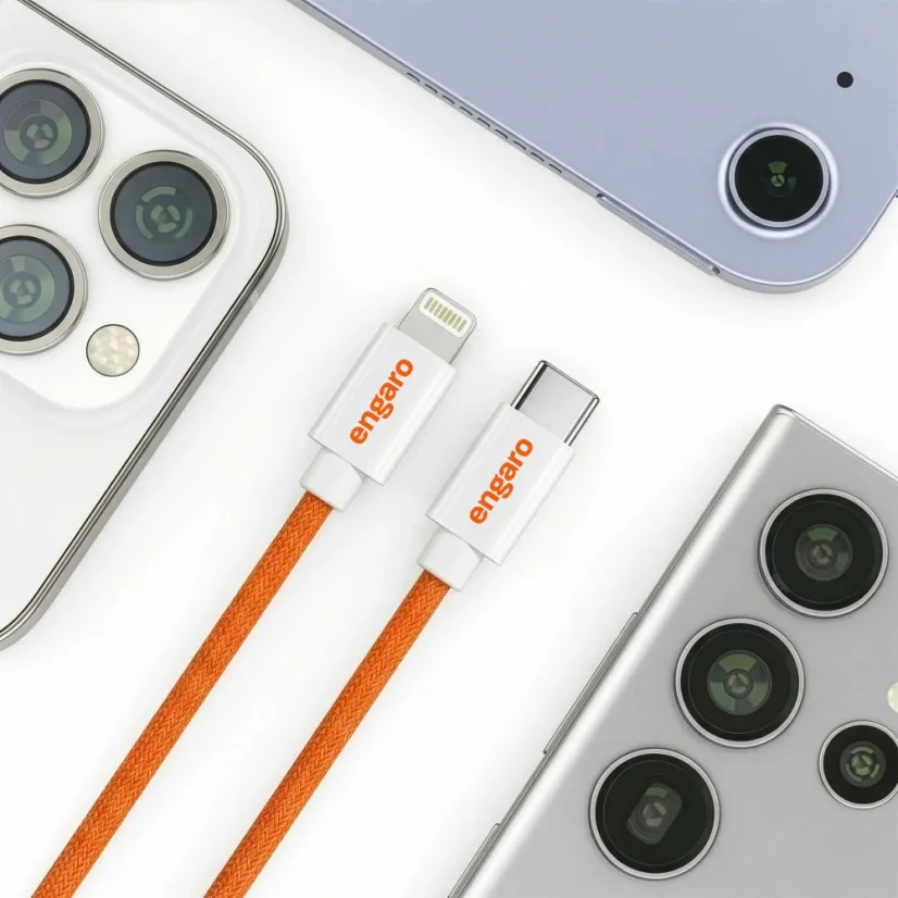 engaroPower USB-C/Lightning 2m gyorstöltő fonott kábel