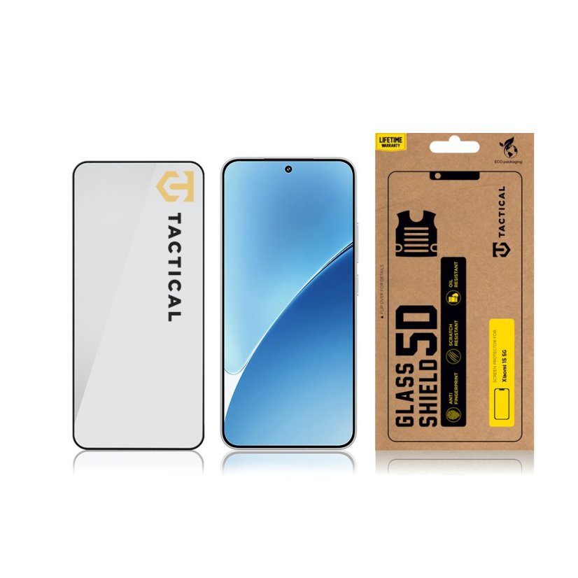 Tactical Glass Shield 5D a Xiaomi 15 5G Black számára